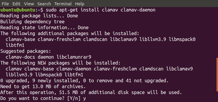 install ClamAV on Ubuntu