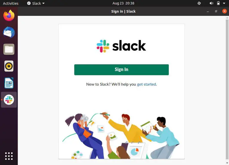 slack app on ubuntu